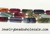 CAA4507 15.5 inches 20*40mm rectangle dragon veins agate beads