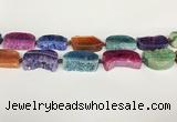 CAA4541 15.5 inches 22*32mm - 25*35mm freefrom agate druzy geode beads