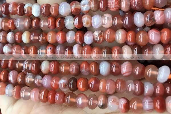 CAA4561 15.5 inches 4*6mm - 5*7mm rondelle south red agate beads