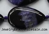 CAA459 15.5 inches 24*40mm flat teardrop agate druzy geode beads