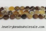 CAA4604 15.5 inches 16mm flat round banded agate beads wholesale