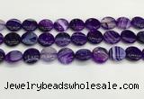 CAA4605 15.5 inches 16mm flat round banded agate beads wholesale