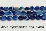 CAA4609 15.5 inches 16mm flat round banded agate beads wholesale