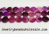 CAA4622 15.5 inches 20mm flat round banded agate beads wholesale