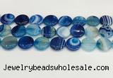 CAA4625 15.5 inches 20mm flat round banded agate beads wholesale