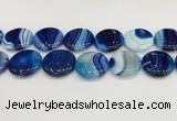 CAA4641 15.5 inches 30mm flat round banded agate beads wholesale