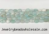 CAA4649 15.5 inches 10*14mm oval banded agate beads wholesale