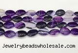 CAA4662 15.5 inches 13*18mm oval banded agate beads wholesale