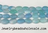 CAA4673 15.5 inches 15*20mm oval banded agate beads wholesale