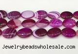 CAA4679 15.5 inches 18*25mm oval banded agate beads wholesale