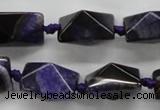 CAA468 15.5 inches 16*16*20mm pyramid agate druzy geode beads