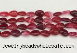 CAA4697 15.5 inches 12*16mm flat teardrop banded agate beads wholesale