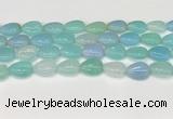 CAA4698 15.5 inches 12*16mm flat teardrop banded agate beads wholesale