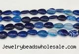 CAA4699 15.5 inches 12*16mm flat teardrop banded agate beads wholesale