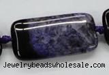 CAA470 15.5 inches 20*40mm rectangle agate druzy geode beads