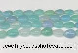 CAA4706 15.5 inches 13*18mm flat teardrop banded agate beads wholesale