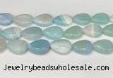 CAA4722 15.5 inches 18*25mm flat teardrop banded agate beads wholesale