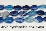 CAA4723 15.5 inches 18*25mm flat teardrop banded agate beads wholesale