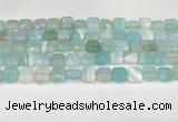 CAA4730 15.5 inches 10*10mm square banded agate beads wholesale