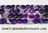 CAA4735 15.5 inches 12*12mm square banded agate beads wholesale