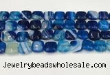 CAA4739 15.5 inches 12*12mm square banded agate beads wholesale