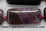 CAA474 15.5 inches 20*40mm rectangle agate druzy geode beads