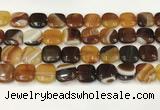 CAA4741 15.5 inches 14*14mm square banded agate beads wholesale