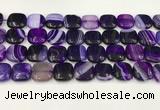 CAA4750 15.5 inches 16*16mm square banded agate beads wholesale