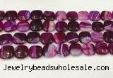 CAA4751 15.5 inches 16*16mm square banded agate beads wholesale