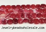 CAA4752 15.5 inches 16*16mm square banded agate beads wholesale