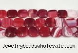 CAA4768 15.5 inches 20*20mm square banded agate beads wholesale