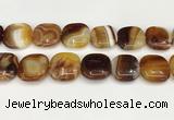 CAA4773 15.5 inches 25*25mm square banded agate beads wholesale