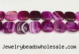 CAA4775 15.5 inches 25*25mm square banded agate beads wholesale