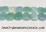 CAA4777 15.5 inches 25*25mm square banded agate beads wholesale