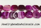 CAA4783 15.5 inches 30*30mm square banded agate beads wholesale