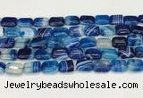 CAA4794 15.5 inches 10*14mm rectangle banded agate beads wholesale