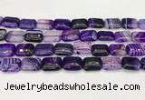 CAA4798 15.5 inches 12*16mm rectangle banded agate beads wholesale