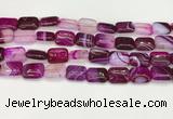 CAA4799 15.5 inches 12*16mm rectangle banded agate beads wholesale