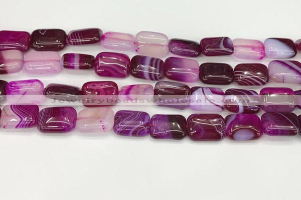 CAA4799 15.5 inches 12*16mm rectangle banded agate beads wholesale