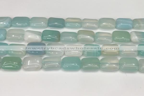 CAA4801 15.5 inches 12*16mm rectangle banded agate beads wholesale