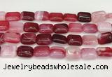 CAA4808 15.5 inches 13*18mm rectangle banded agate beads wholesale