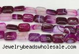 CAA4815 15.5 inches 15*20mm rectangle banded agate beads wholesale