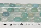 CAA4817 15.5 inches 15*20mm rectangle banded agate beads wholesale