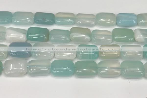 CAA4817 15.5 inches 15*20mm rectangle banded agate beads wholesale