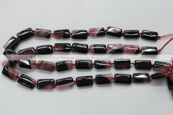 CAA484 15.5 inches 12*20mm rectangle agate druzy geode beads