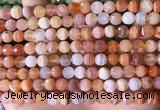 CAA4855 15.5 inches 6mm faceted round botswana agate beads