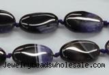 CAA490 15.5 inches 12*20mm oval agate druzy geode beads