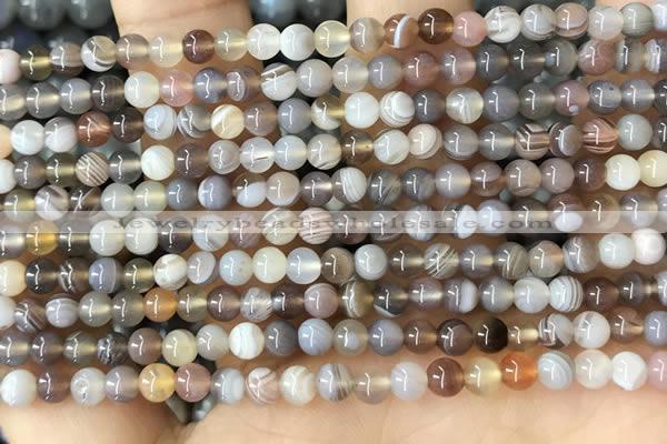 CAA4915 15.5 inches 4mm round Botswana agate beads wholesale