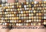 CAA4933 15.5 inches 4mm round yellow crazy lace agate beads wholesale