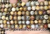 CAA4935 15.5 inches 8mm round yellow crazy lace agate beads wholesale